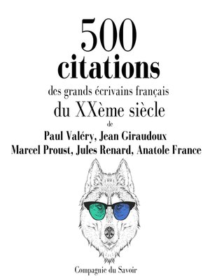 cover image of 500 citations des grands écrivains français du XXème siècle